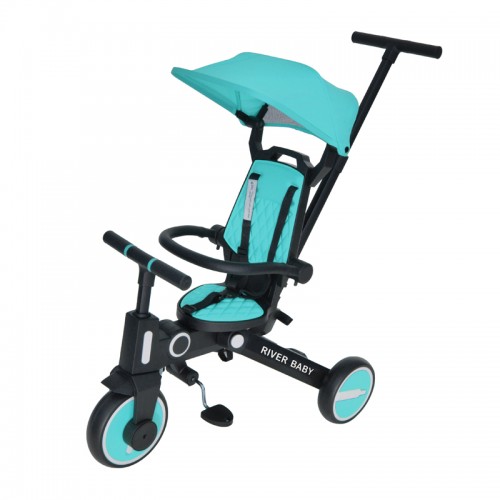 River Baby Foldable 360 7-in-1 Kids Tricycle - Red / Blue | 18 - 60 months | up to 20kg | 1 year warranty